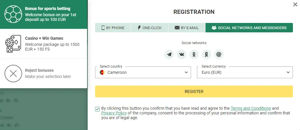 social networks registration